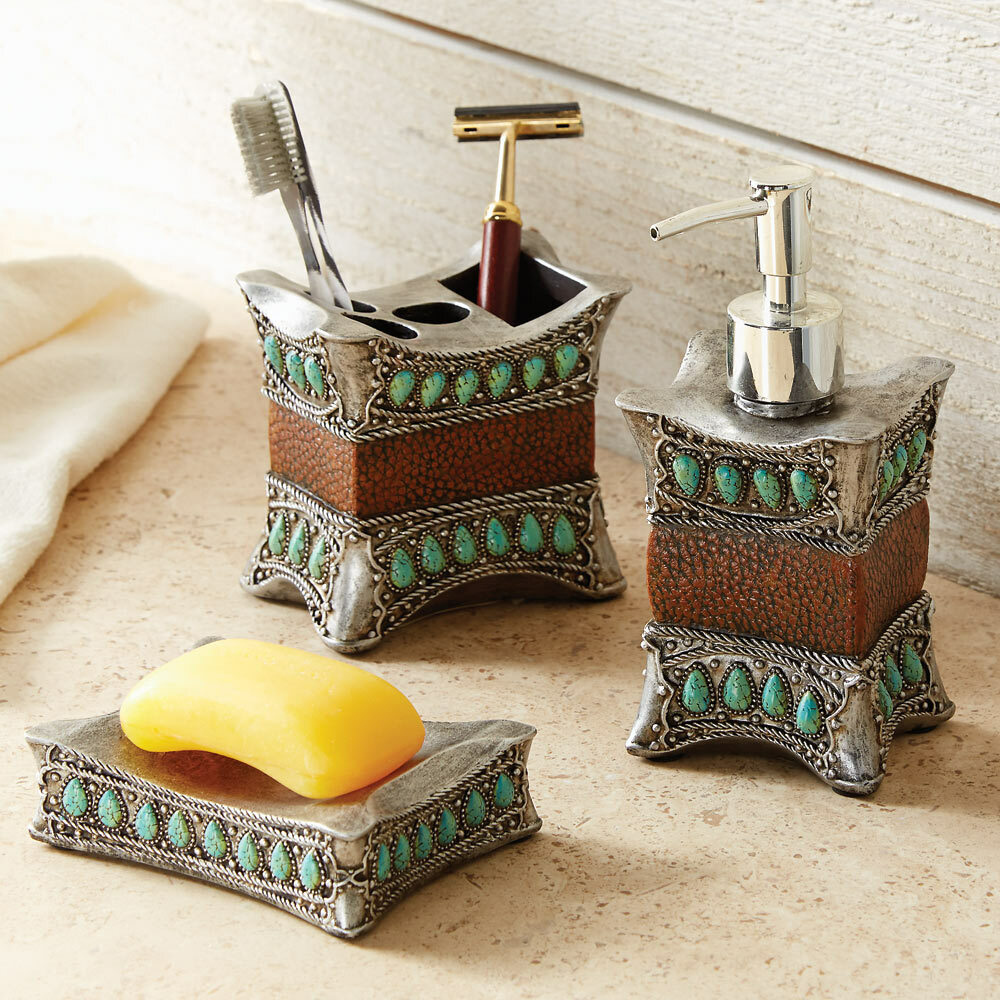 turquoise accessories for bathroom