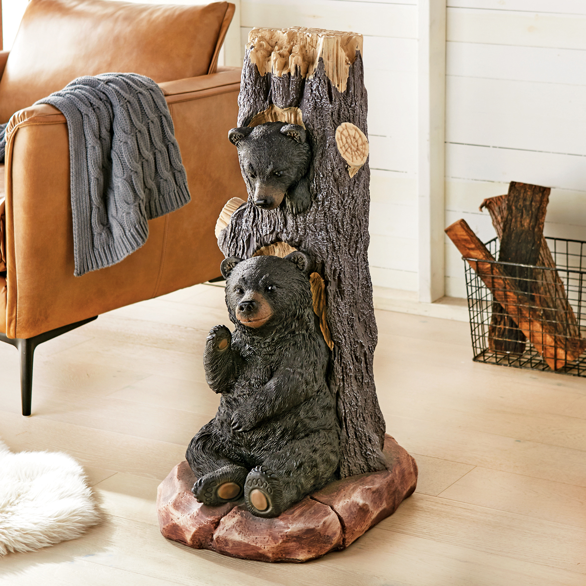 Climbing Bear Cubs Tree Sculpture | Black Forest Decor