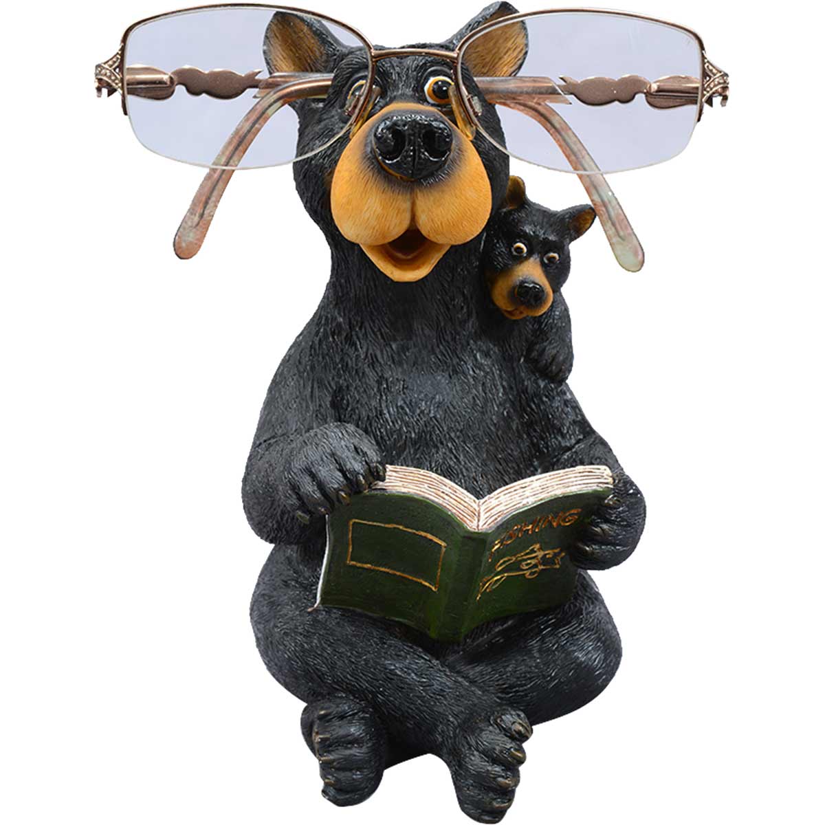 Levenger Bear Eyeglasses Holder Stand - Handcrafted Sheesham Wood
