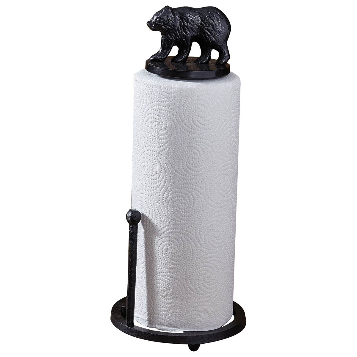 Ebros Rustic Woodland Forest Black Bear Standing Paper Towel Holder St–  Ebros Gift