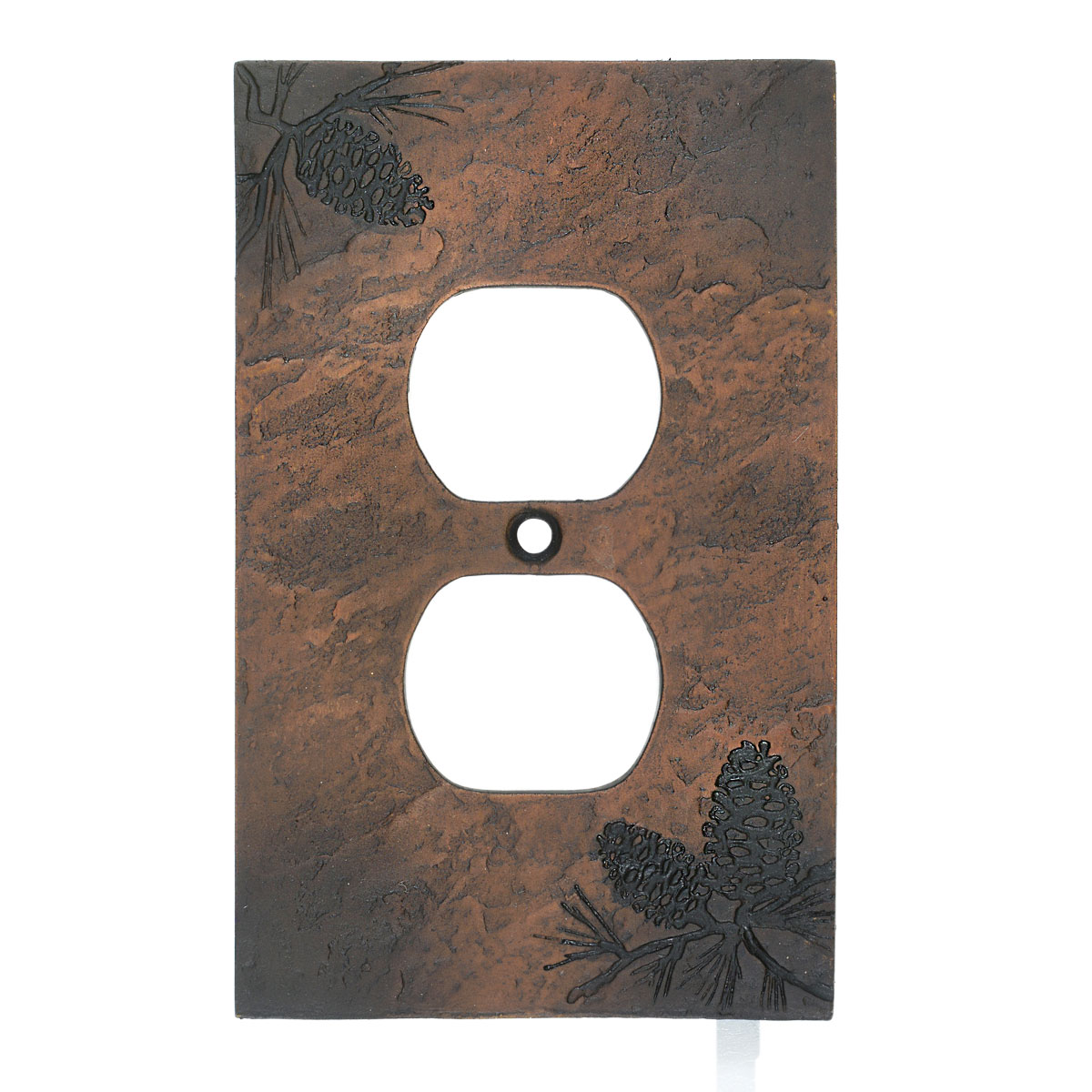 Stone Finish Pinecone Outlet Cover - 3 1/4W x 5H from Black Forest Decor