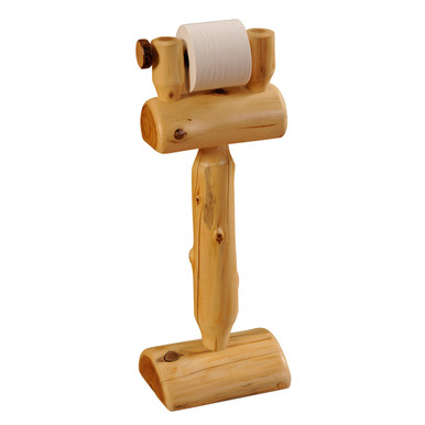 Rustic Toilet Paper Storage Standstores 4 Rolls in Fine Log Cabiny