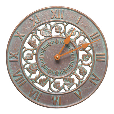 Whitehall Irish Blessings Indoor Outdoor Wall Thermometer - Copper Verdigris