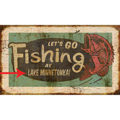 Let's Go Fishing Personalized Sign - 28 x 48 | Black Forest Decor