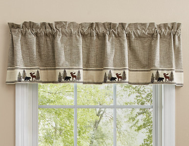 Woodland Moose & Bear Valance | Black Forest Decor