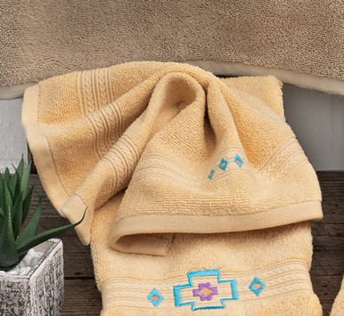 Sante Fe Crosses Gold Bath Towel - CLEARANCE