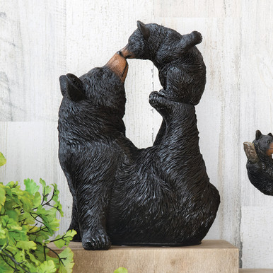 UnBearably Cute Mama Bear and Cub Outdoor Garden Sculpture