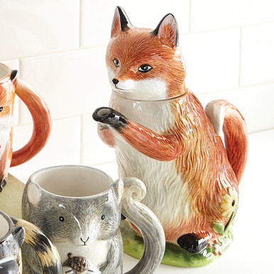 3-D Fox Ceramic Pitcher | Black Forest Decor