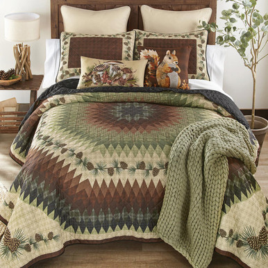 Image of Pinecone Radiance Quilt Bed Set - Queen