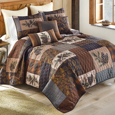 Image of Pinecone Haven Quilt Bed Set - King