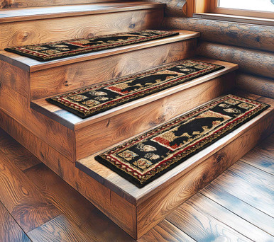 Image of Rustic Bear Stair Tread