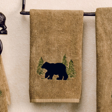 Black Bear Hand Towel - Because Tees