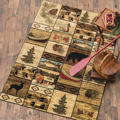 Cabin Home Rug - 5 x 7 | Black Forest Decor