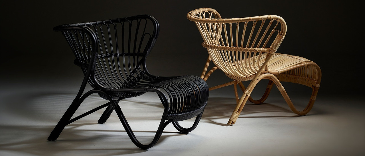 Viggo Boesen Fox Lounge Chair - Timeless Rattan Elegance by Sika