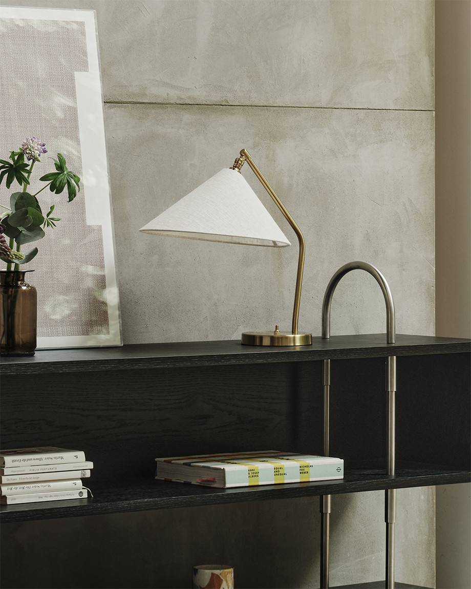 Gräshoppa Fabric Shade Table Lamp by Gubi - lifestyle view 2