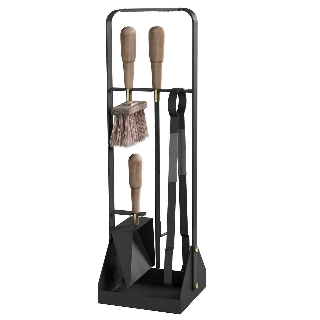 Emma Fireplace Tool Set with Brass Details - Thumbnail 2
