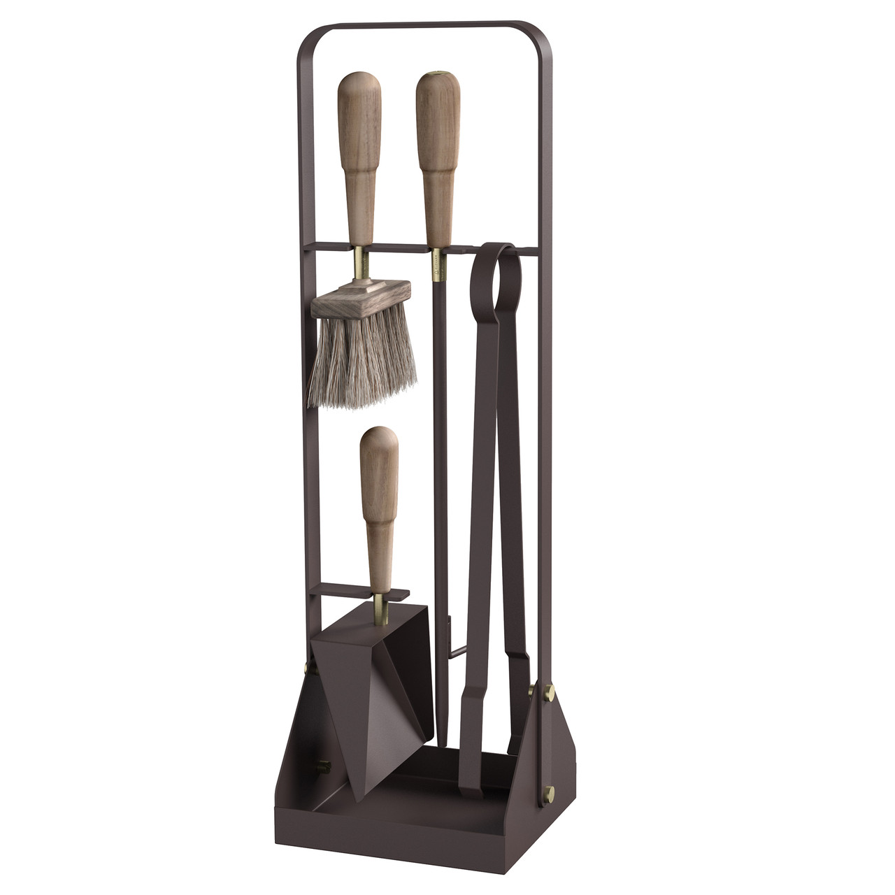 Emma Fireplace Tool Set with Brass Details - Thumbnail 5