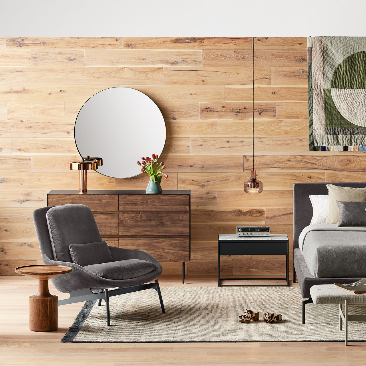blu dot clad dresser Blu Dot | Clad 4 Drawer Dresser | Walnut / Oblivion