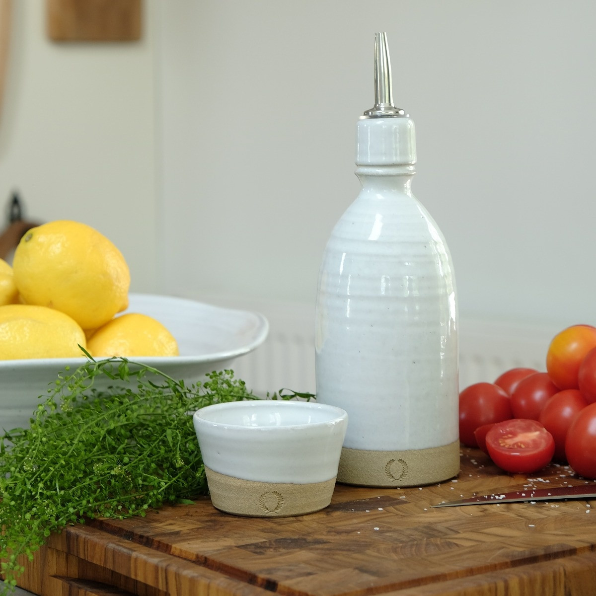 Farmhouse Pottery Olive Oil Bottle - Thumbnail 4