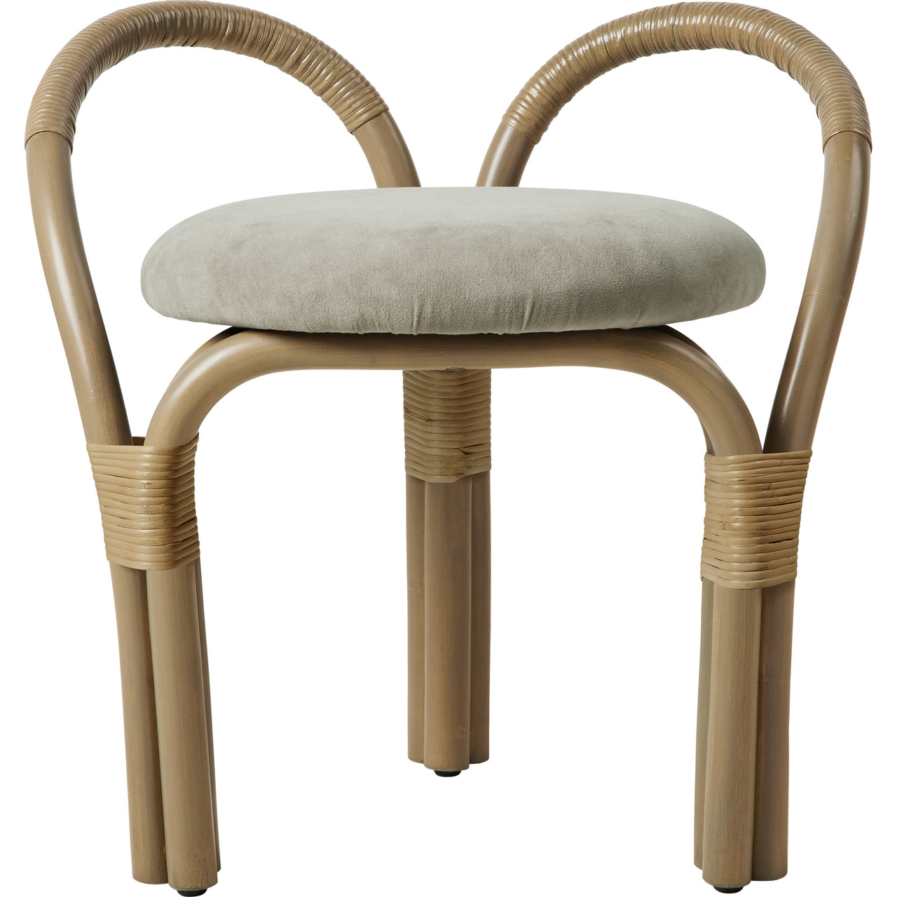 Bistra Stool in olive rattan upholstery