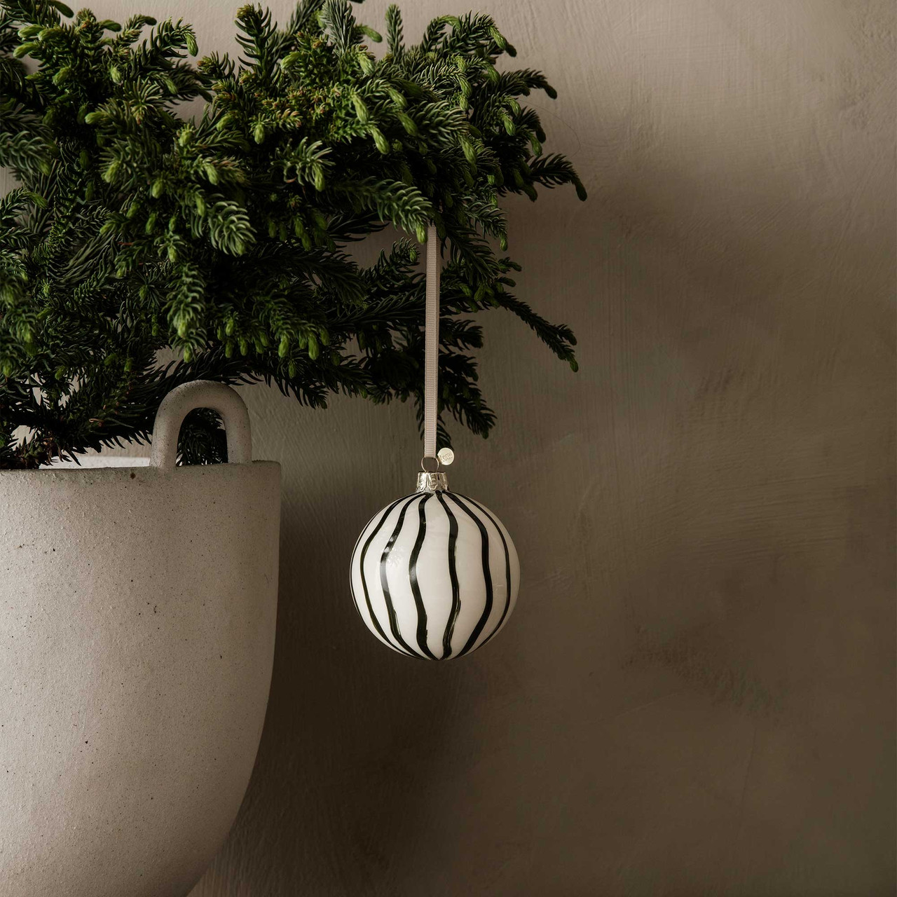 Christmas Lines Glass Ornaments