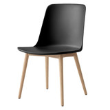 HW71 Rely Dining Chair with Wooden Base