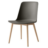HW71 Rely Dining Chair with Wooden Base