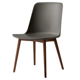 HW71 Rely Dining Chair with Wooden Base