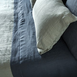 Blue Polaire Satin Duvet and Sham Set