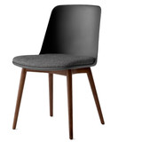 HW72 - HW75 Rely Upholstered Dining Chair with Wooden Base