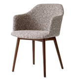 HW77 - HW80 Rely Upholstered Dining Armchair with Wooden Base