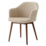 HW77 - HW80 Rely Upholstered Dining Armchair with Wooden Base