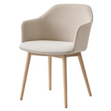 HW77 - HW80 Rely Upholstered Dining Armchair with Wooden Base