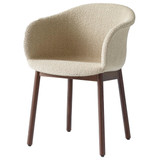 JH31 Elefy Upholstered Dining Armchair with Wooden Base