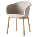 JH31 Elefy Upholstered Dining Armchair with Wooden Base