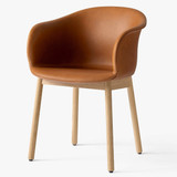 JH31 Elefy Upholstered Dining Armchair with Wooden Base