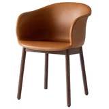 JH31 Elefy Upholstered Dining Armchair with Wooden Base by &Tradition - front view