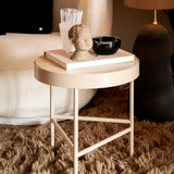 Travertine Side Table