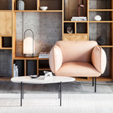 Nakki Lounge Chair by Woud - front view