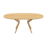 Lakri Oval Table by Artisan - front view