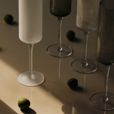 Ripple Champagne Flutes - Set of Two by Ferm Living - front view