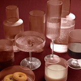 Ripple Champagne Flutes - Set of Two by Ferm Living - front view