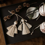 Christmas Lines Glass Ornaments – Set of Four