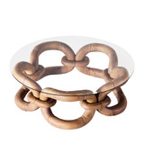 Bamboo Bracelet Sofa Table by Dusty Deco - front view