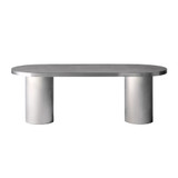 Cufflink Oval Dining Table by Dusty Deco - front view