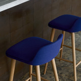 HW121 Rely Upholstered Counter Stool with Cushion by &Tradition - front view