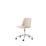 HW31 Rely Upholstered Adjustable Swivel Chair with Casters + Cushion by &Tradition - front view