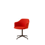 HW46 Rely Upholstered Swivel Armchair with Return + Cushion by &Tradition - front view