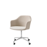 HW52 Rely Mix Upholstered Swivel Armchair with Casters by &Tradition - front view