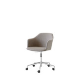 HW55 Rely Upholstered Adjustable Swivel Armchair with Casters by &Tradition - front view